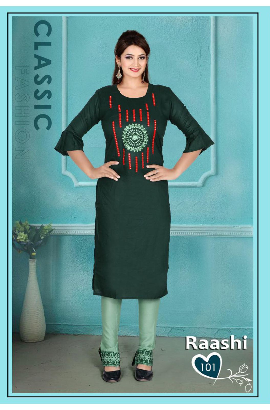 Beauty Queen Raashi Casual Wear Rayon Kurti With Bottom Latest Collection